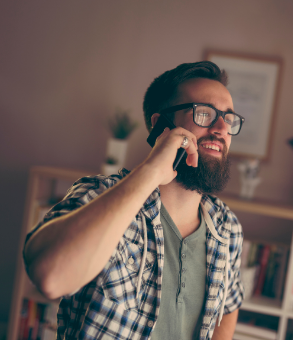 Student on phone