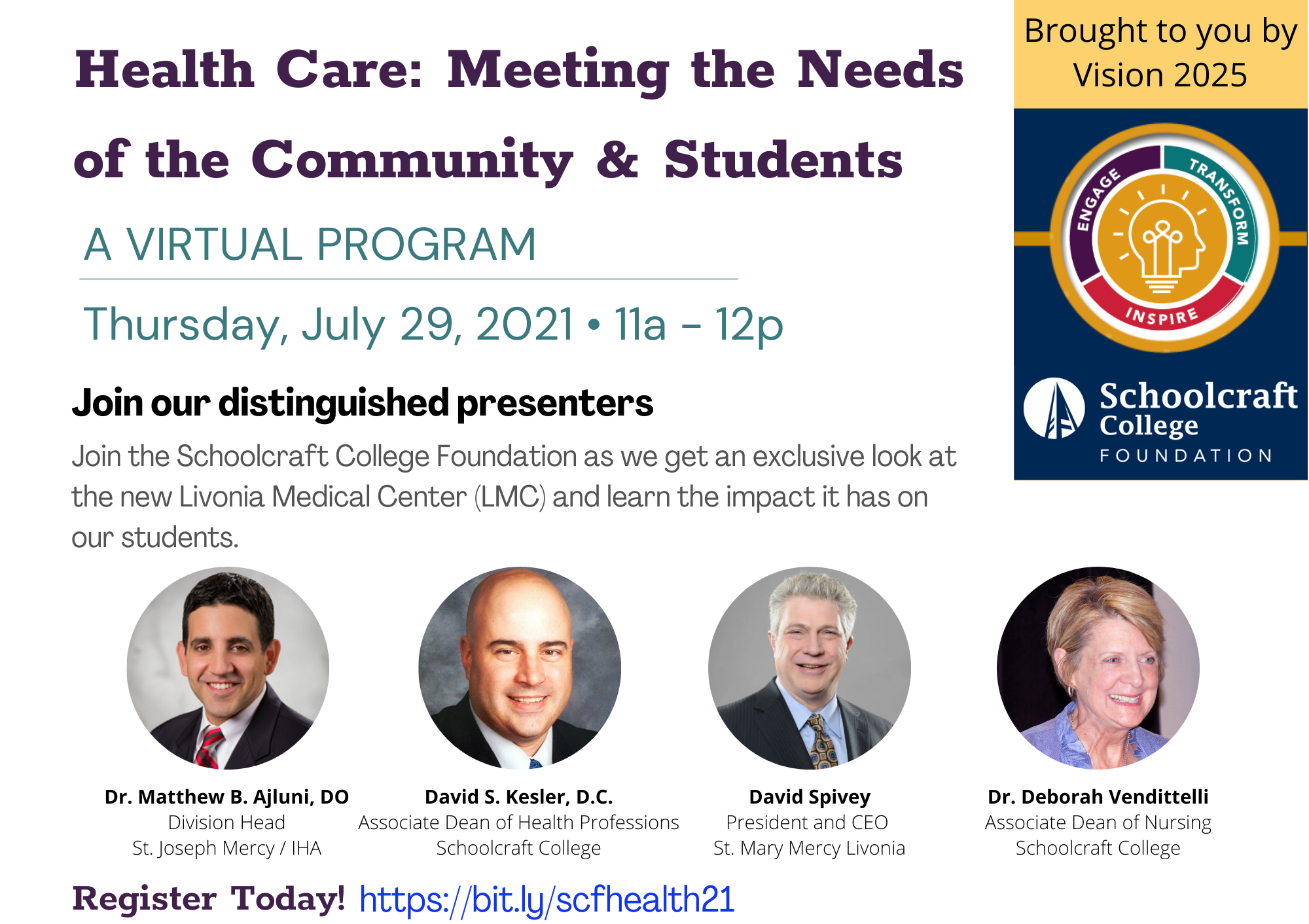 Health Care: Meeting the Needs of the Community & Students Invite