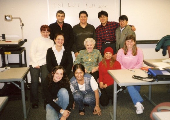 Helen White with Students