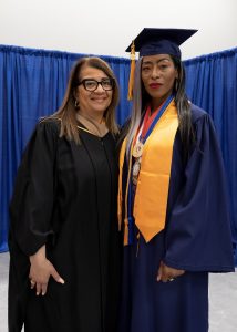 Marina Shoemaker, Director, DEI External Partnerships, General Motors & Catreese Qualls, National Phi Theta Kappa Vice President and Foundation Scholarship recipient