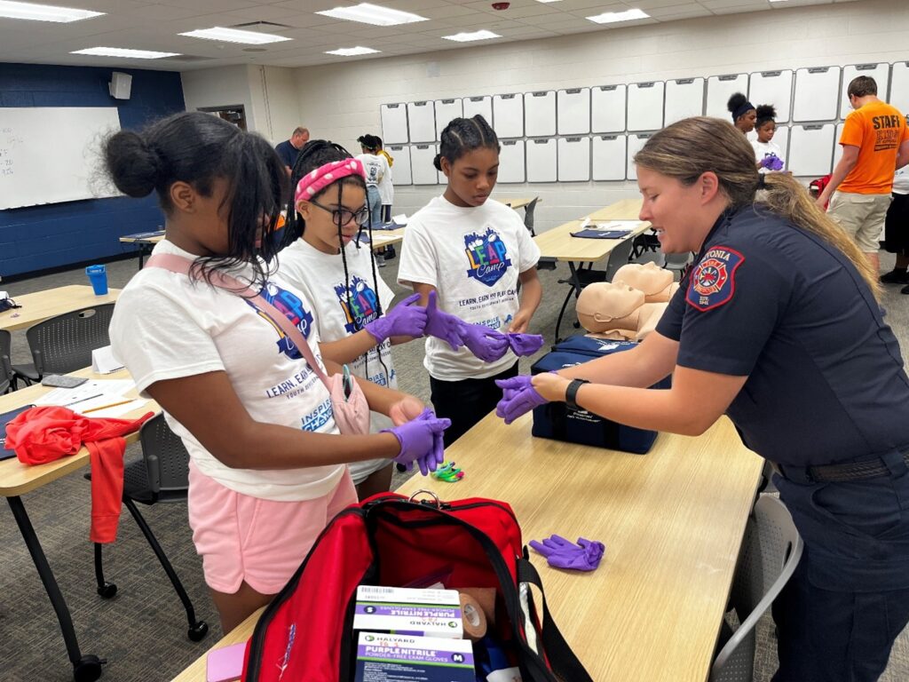 EMT with Kids at Schoolcraft College